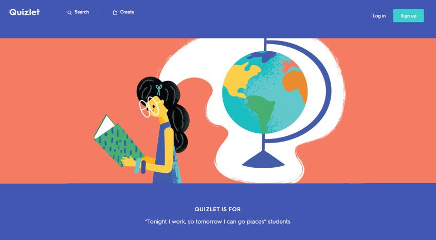 SZókincsfejlesztés Quizlettel quizlet weboldal képernyőkép