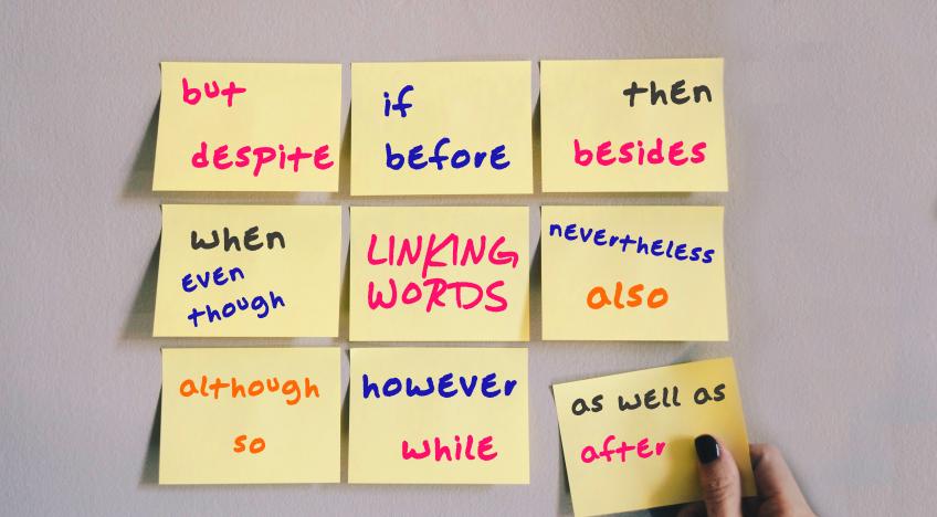 linking words tipp postit cetlik