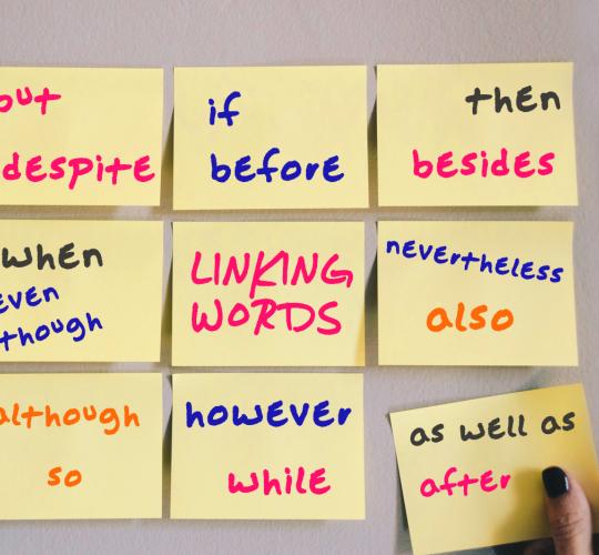 linking words tipp postit cetlik