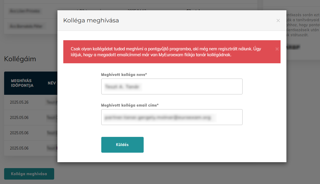 Kolléga meghívása